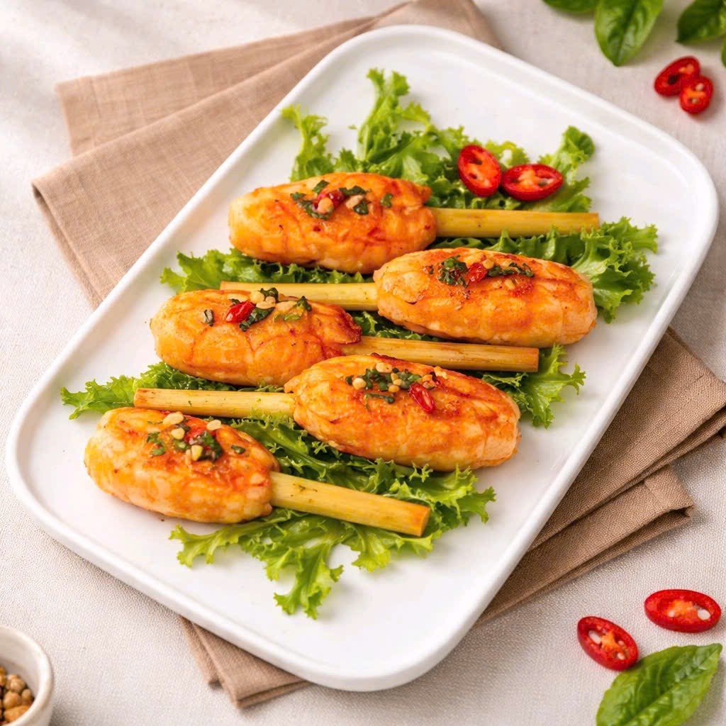 Chạo Tôm Quấn Sả - 500gr (15cây)