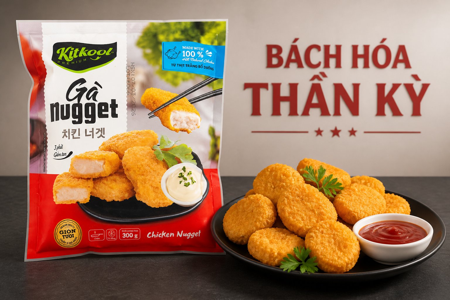 Gà Nugget KITKOOL - 300gr (15/18cái)