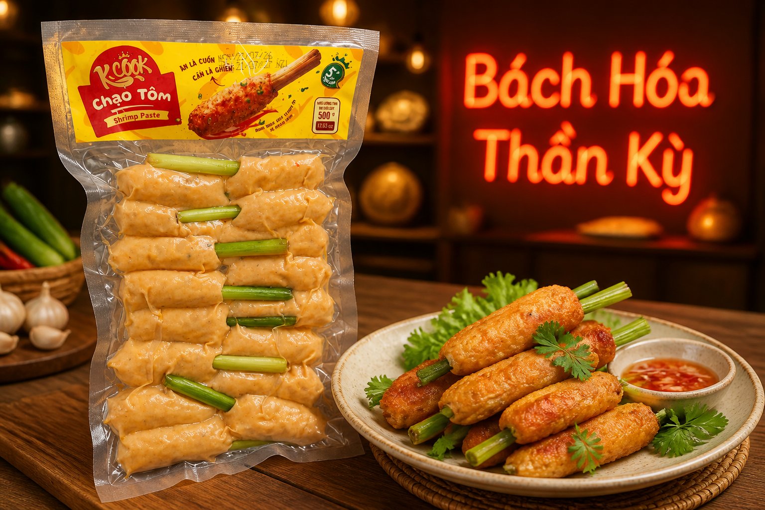 Chạo Tôm Quấn Sả - 500gr (15cây)