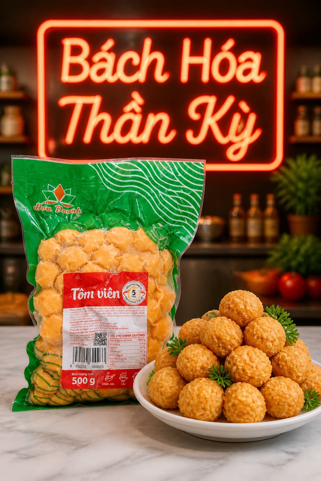 Tôm Viên Hoa Doanh - 500gr (80viên)