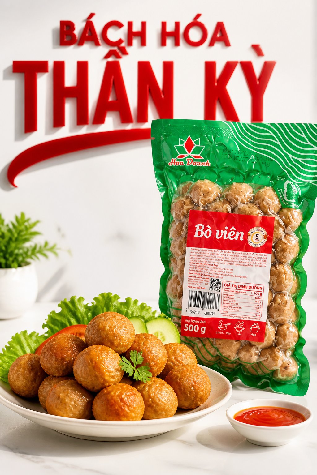 Bò Viên Hoa Doanh - 500gr (80viên)