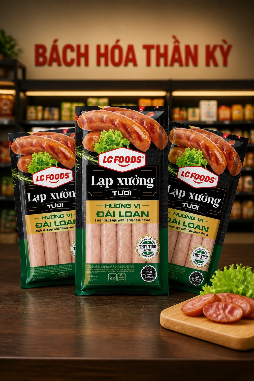 Lạp Xưởng Đài Loan LACUSINA - 700gr (10cây)