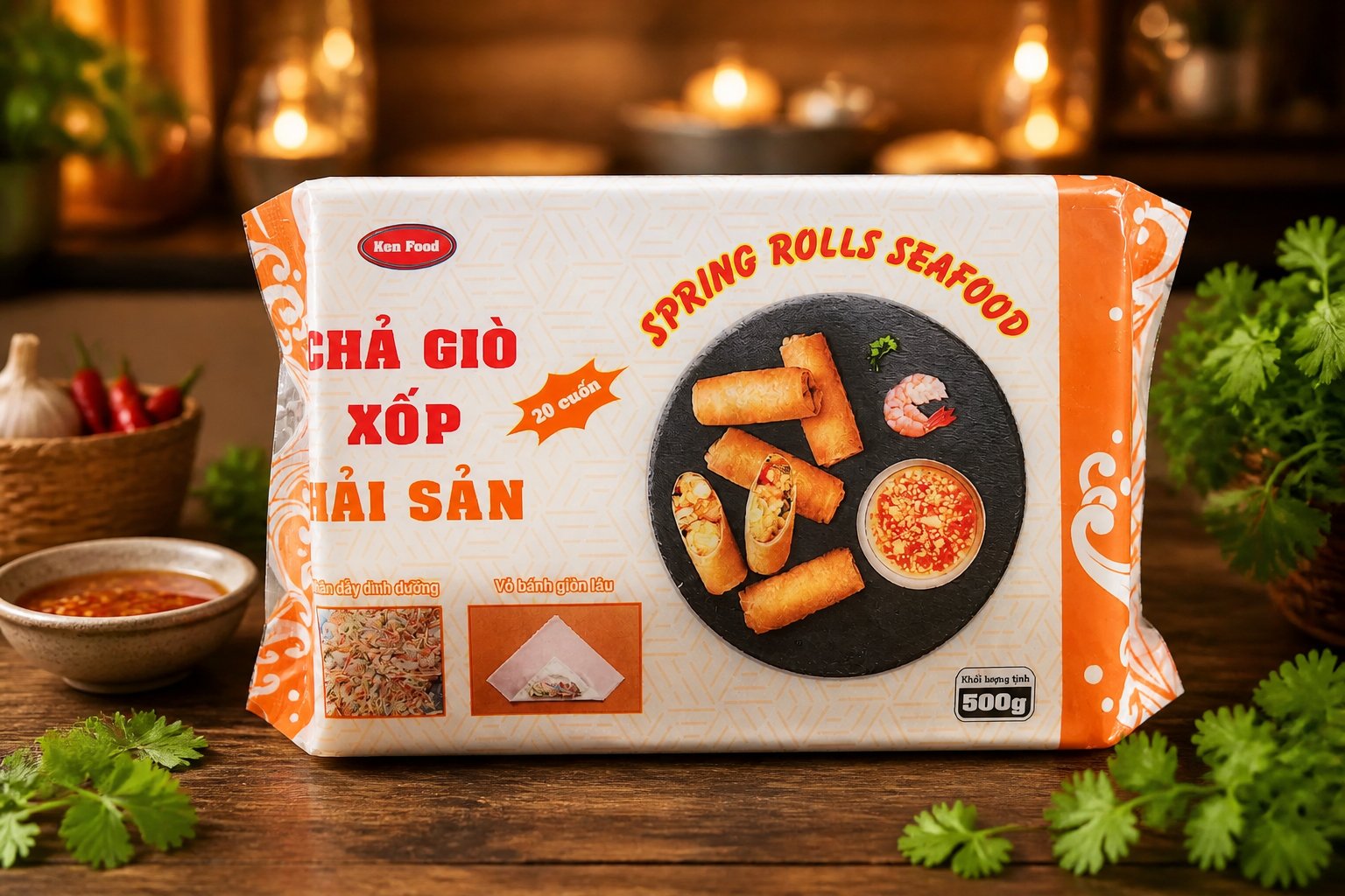 Chả Giò Xốp Hải Sản - 500gr (20cuốn)