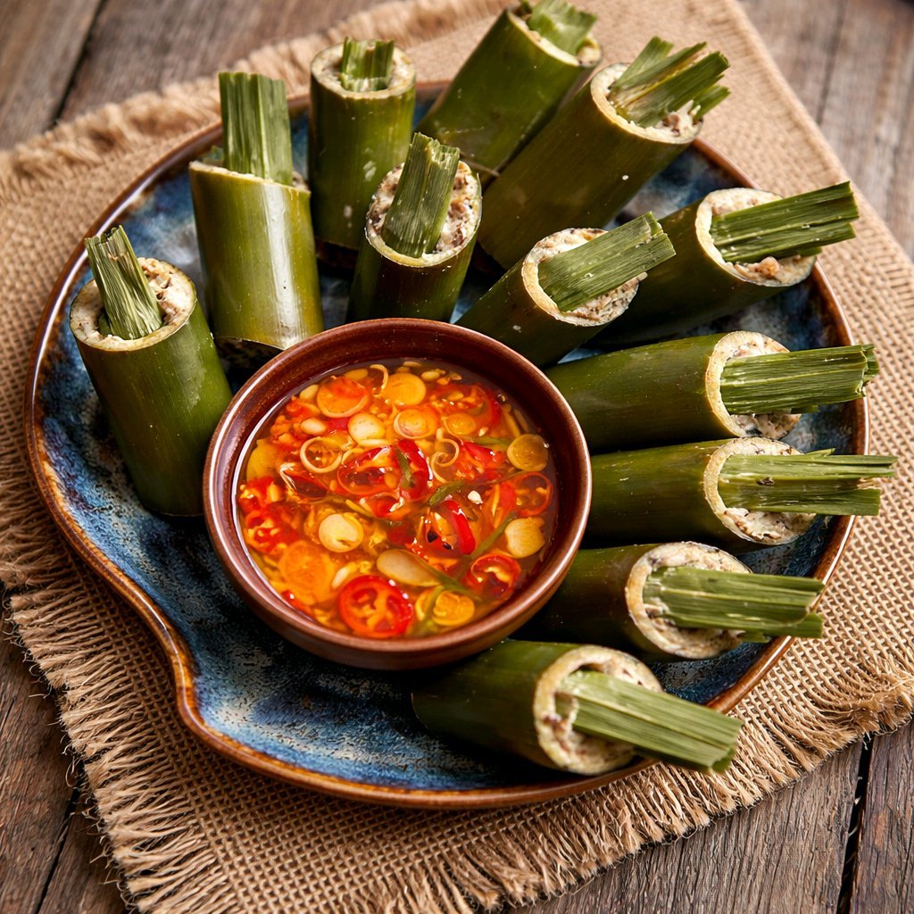 Ốc Nhồi Ống Lam - Vỉ (20ống)