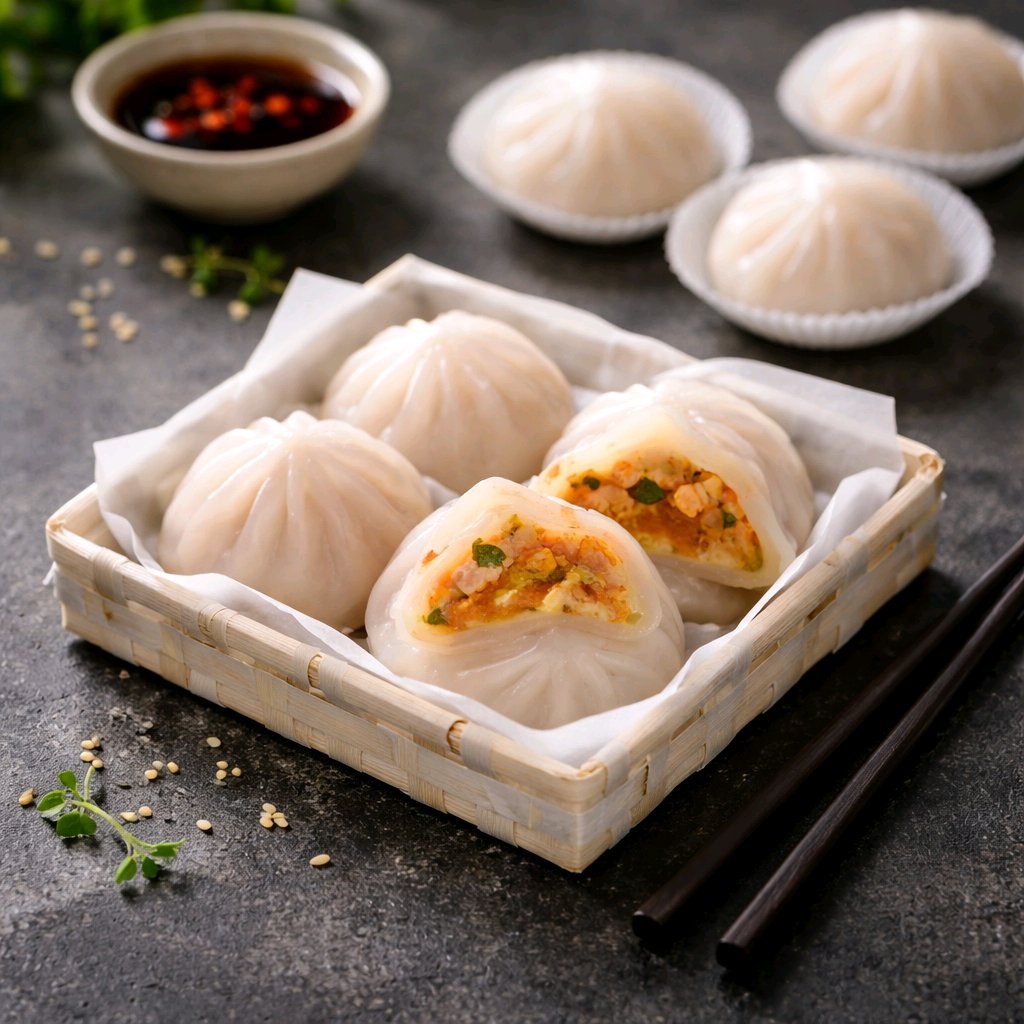 Tiểu Long Bao Thác Lác Trứng Muối - Gói 300gr (10viên)