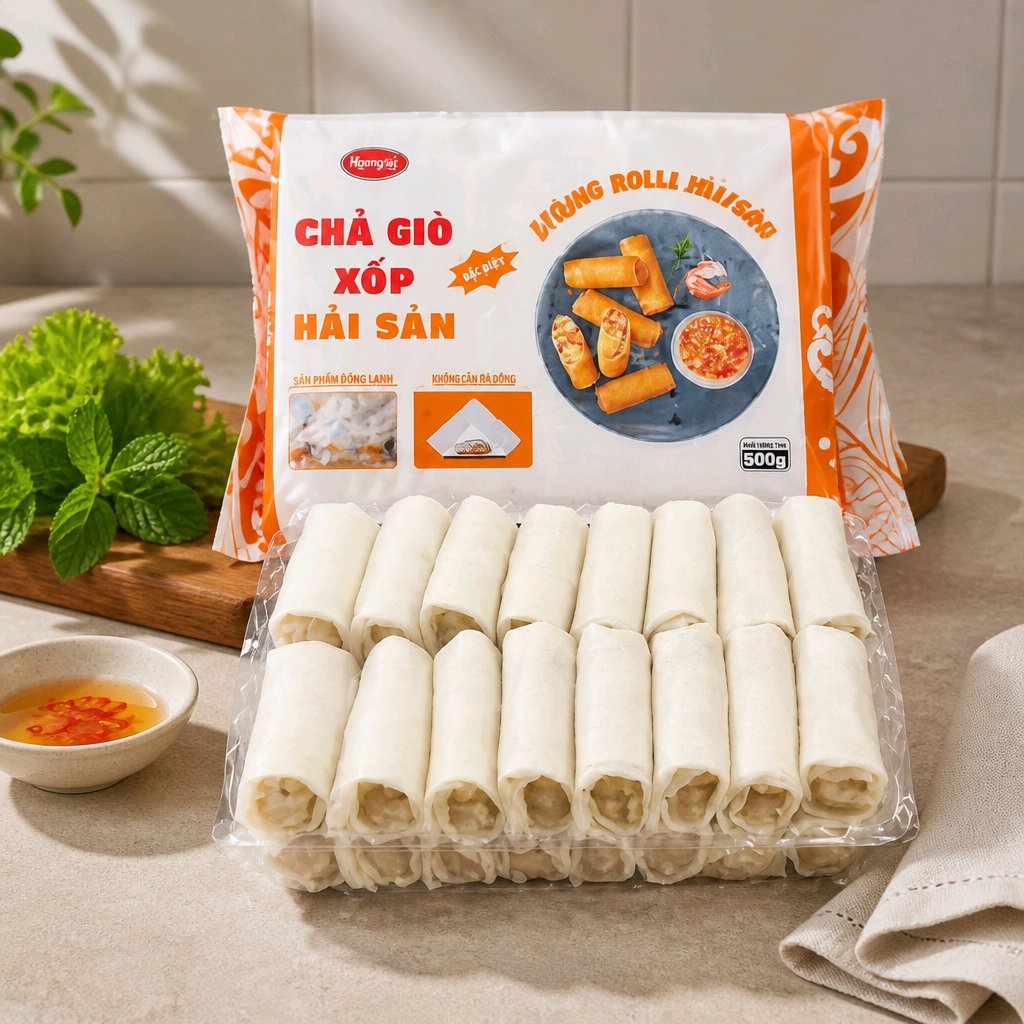 Chả Giò Xốp Hải Sản - 500gr (20cuốn)