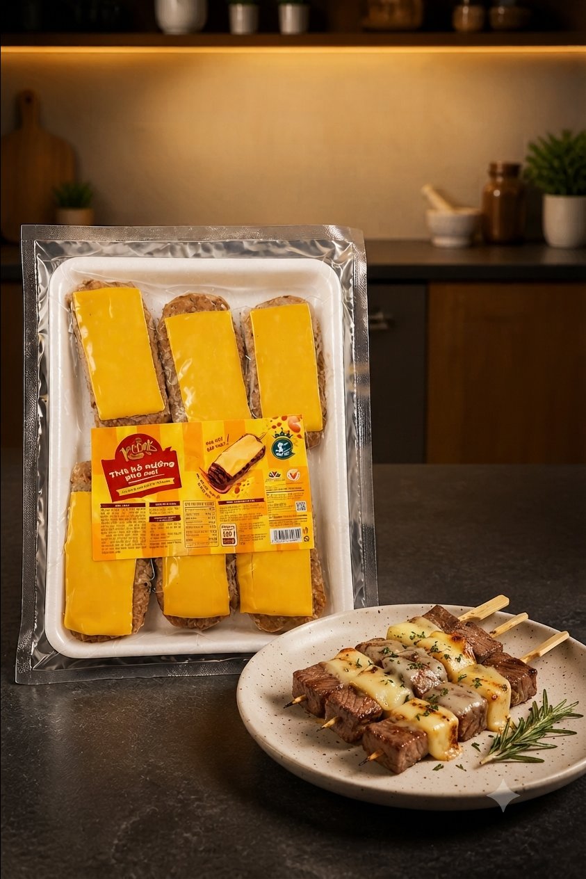 Bò Nướng Phô Mai Thái Lan - 300gr (6cây)