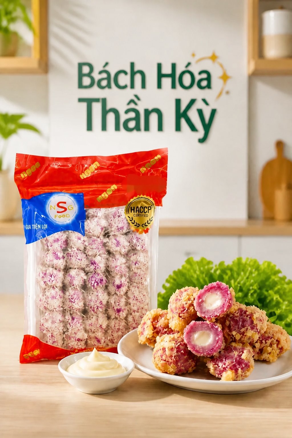 Viên Hải Sản Khoai Môn ONGON - 500gr (35viên)