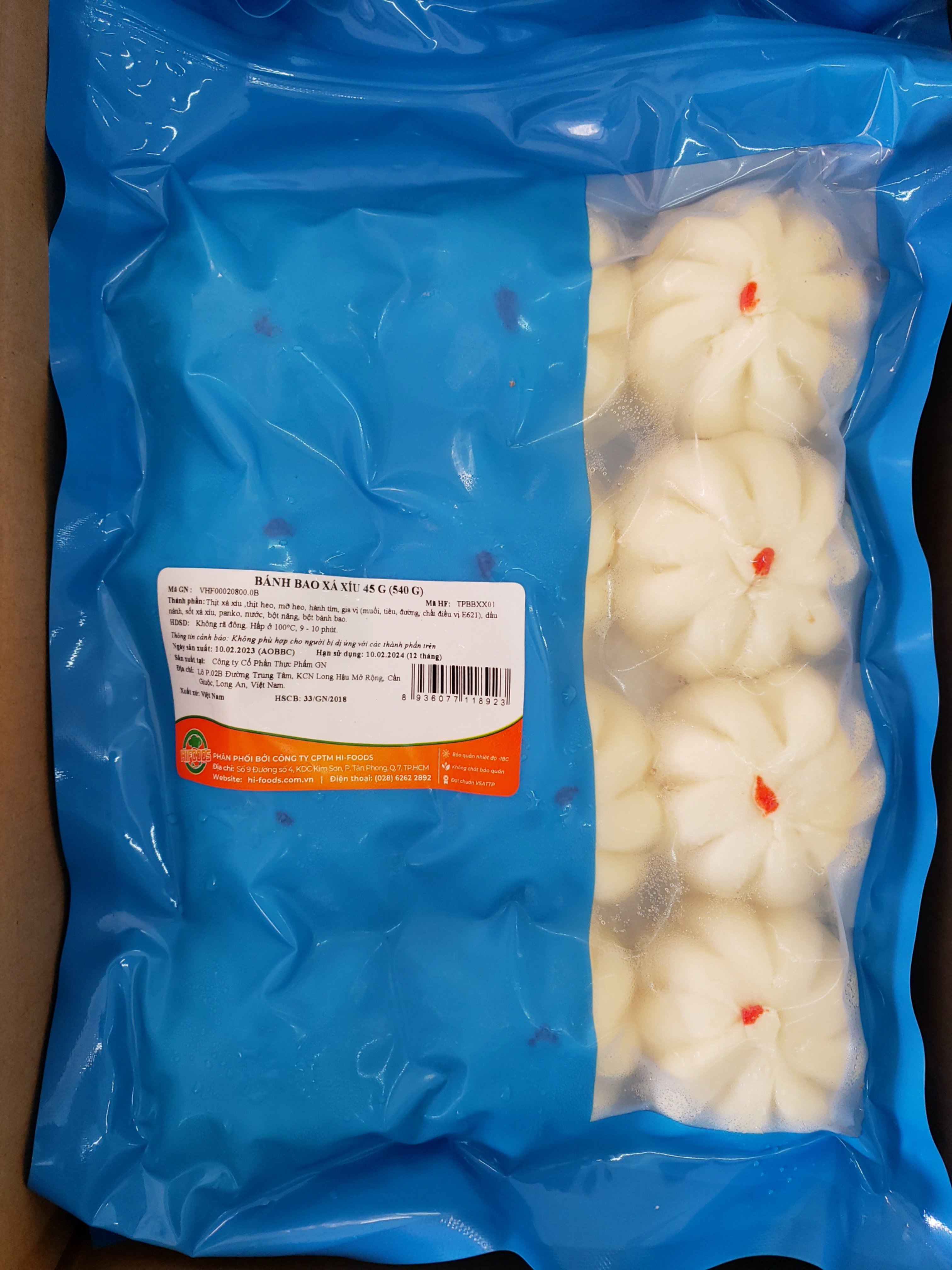 Bánh Bao Xá Xíu - 540gr (12cái)