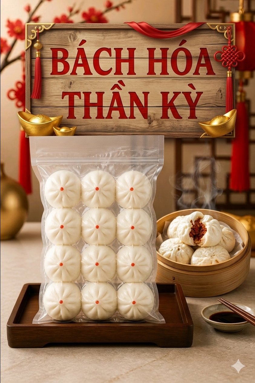 Bánh Bao Xá Xíu - 540gr (12cái)