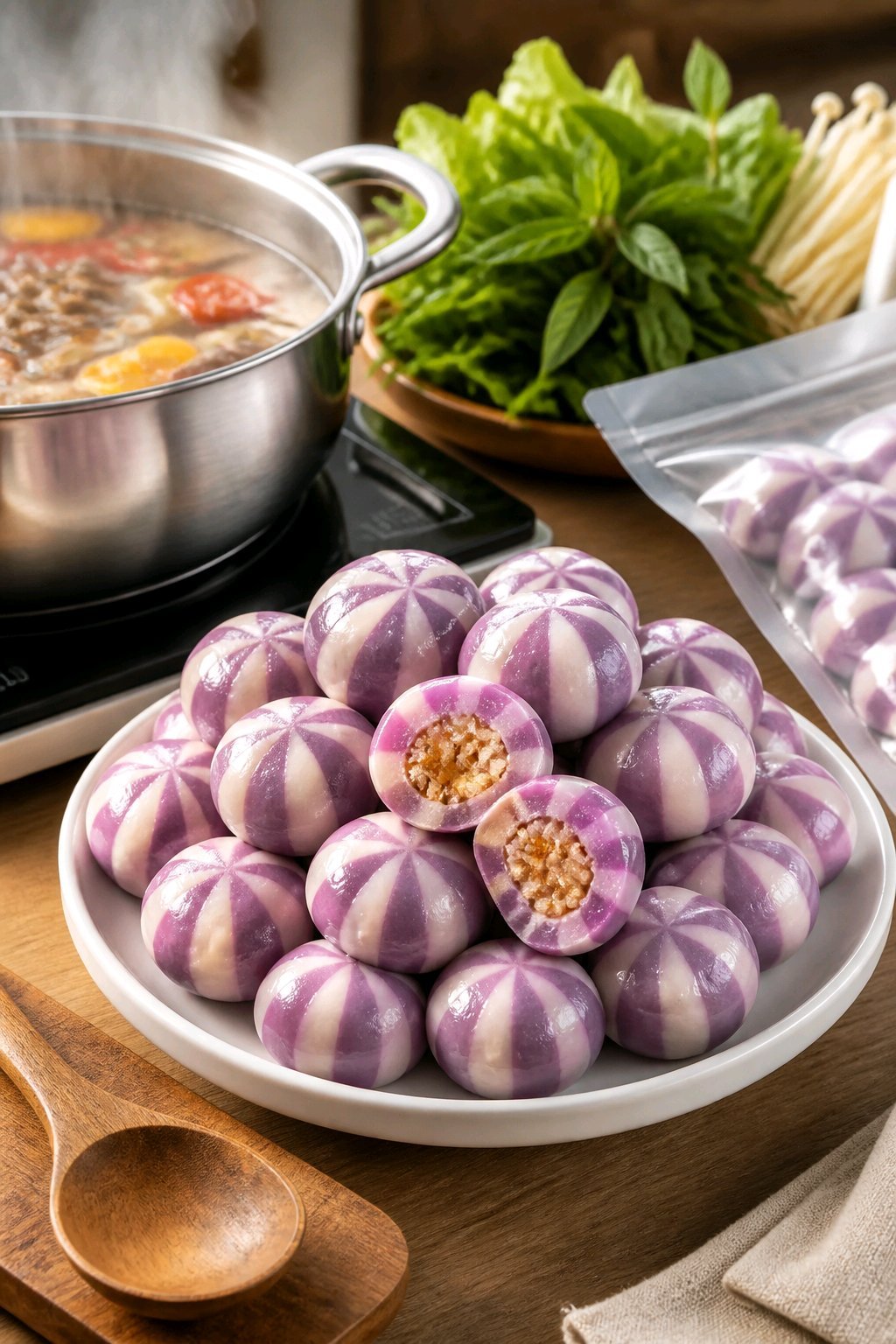 Viên Thả Lẩu Tím - 500gr