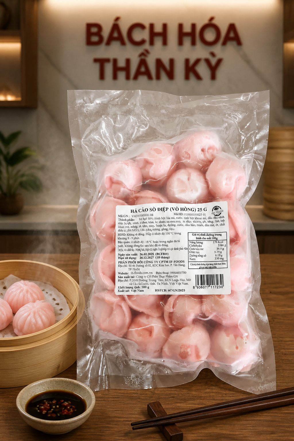 Há Cảo Sò Điệp Hồng - 500gr (20viên)
