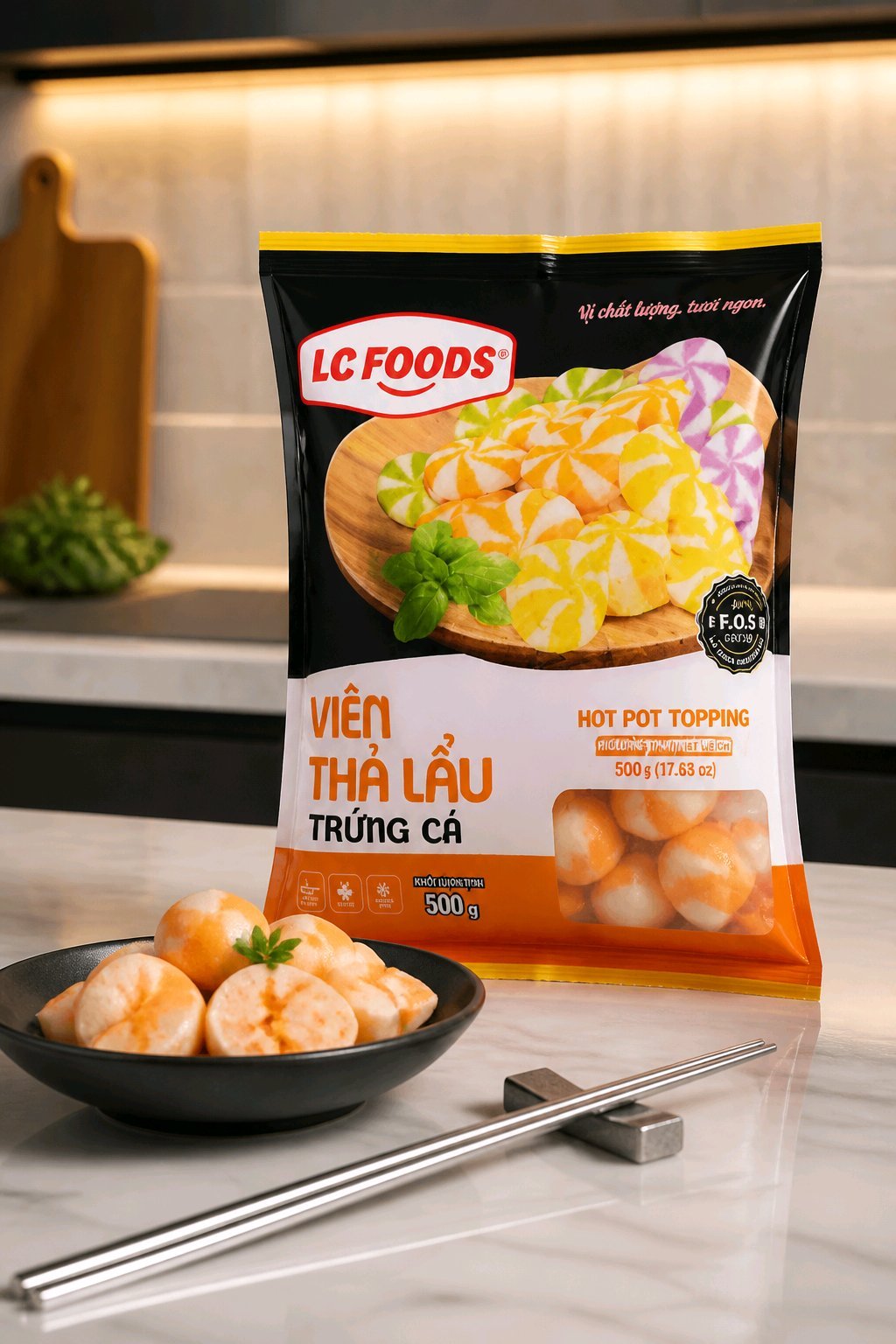 Viên Thả Lẩu Cam - 500gr