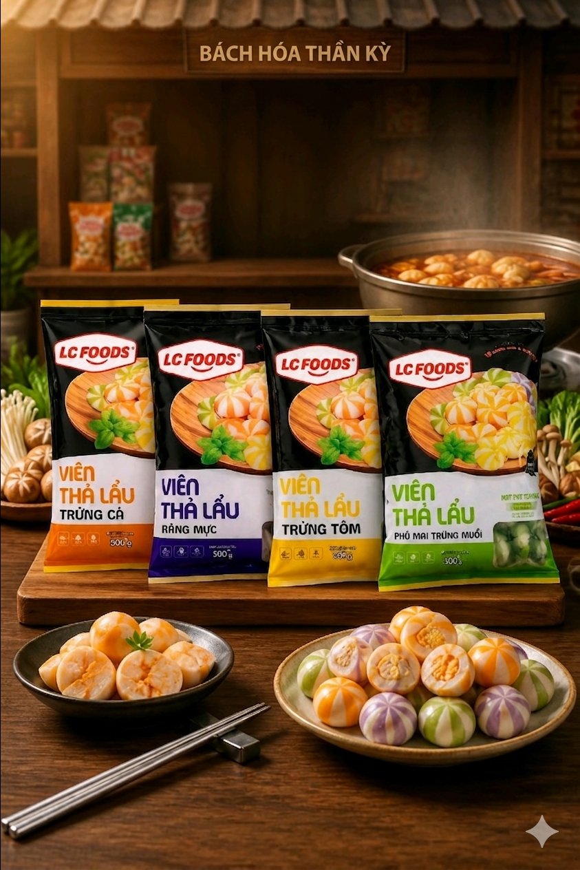 Viên Thả Lẩu Cam - 500gr