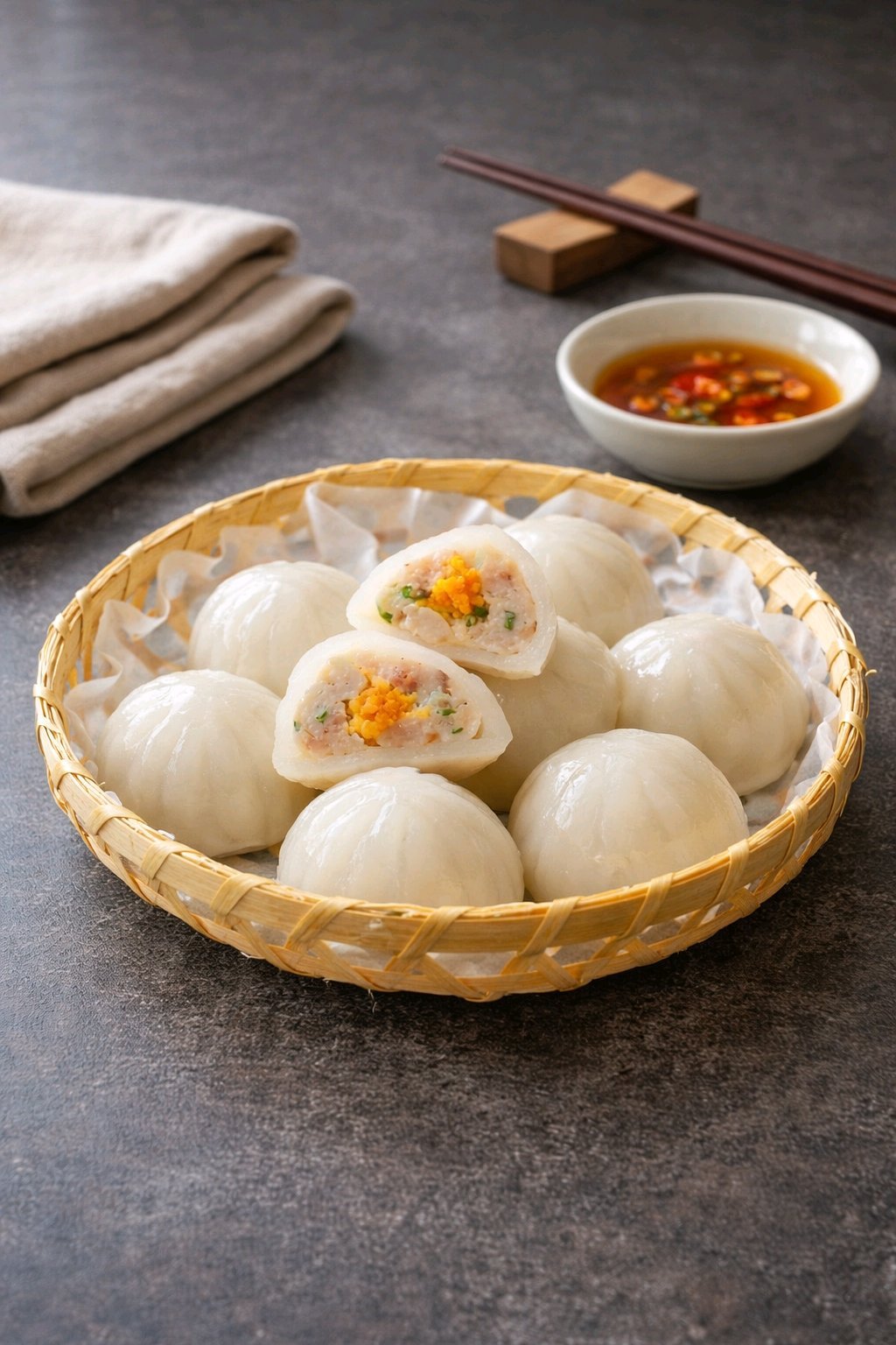 Tiểu Long Bao Thác Lác Trứng Muối - Gói 300gr (10viên)
