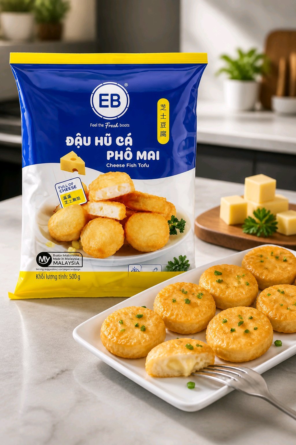 Đậu Hủ Phô Mai EB - 500gr (25viên)