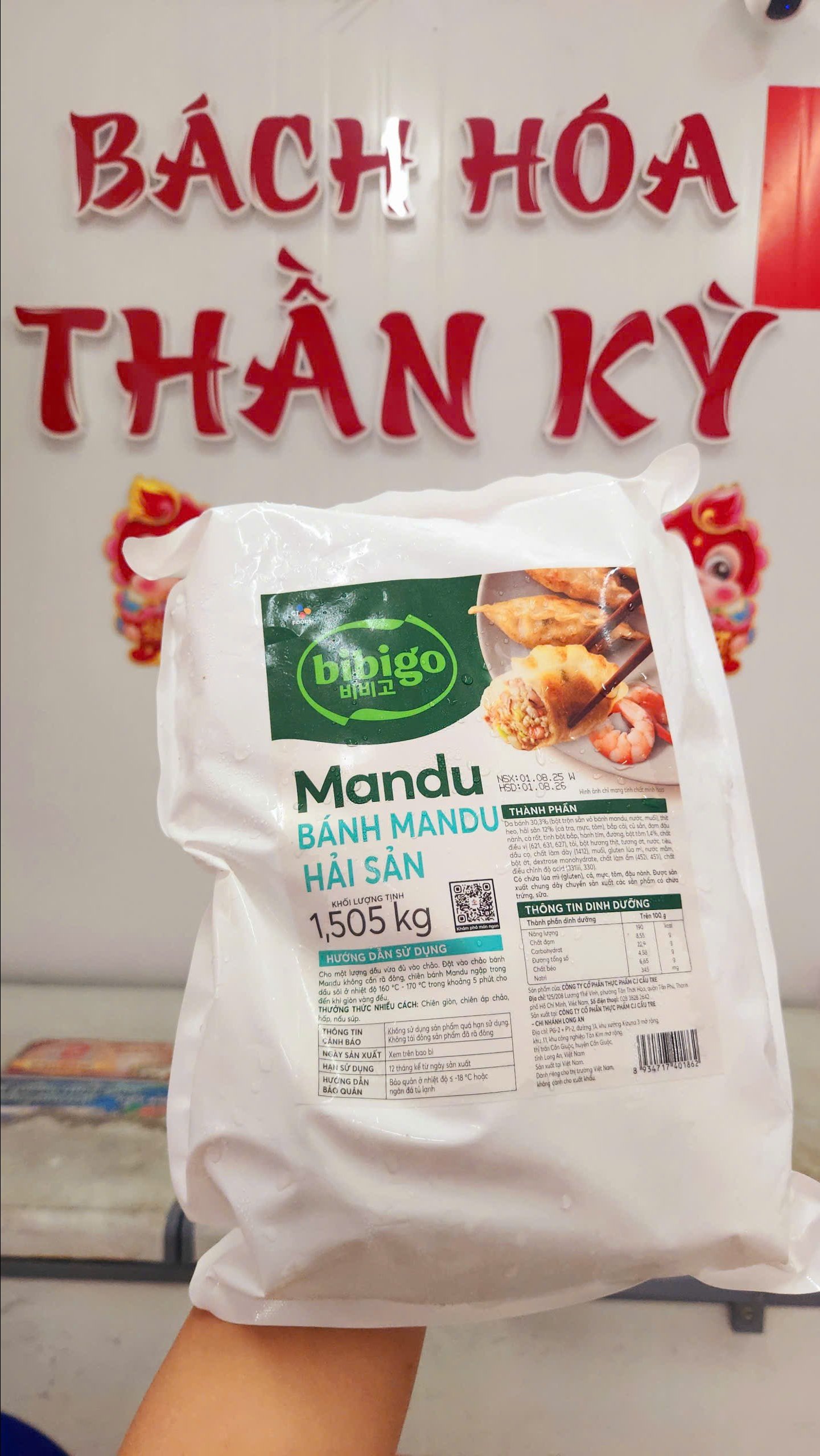 Mandu Hải Sản - 1,5KG (42cái)