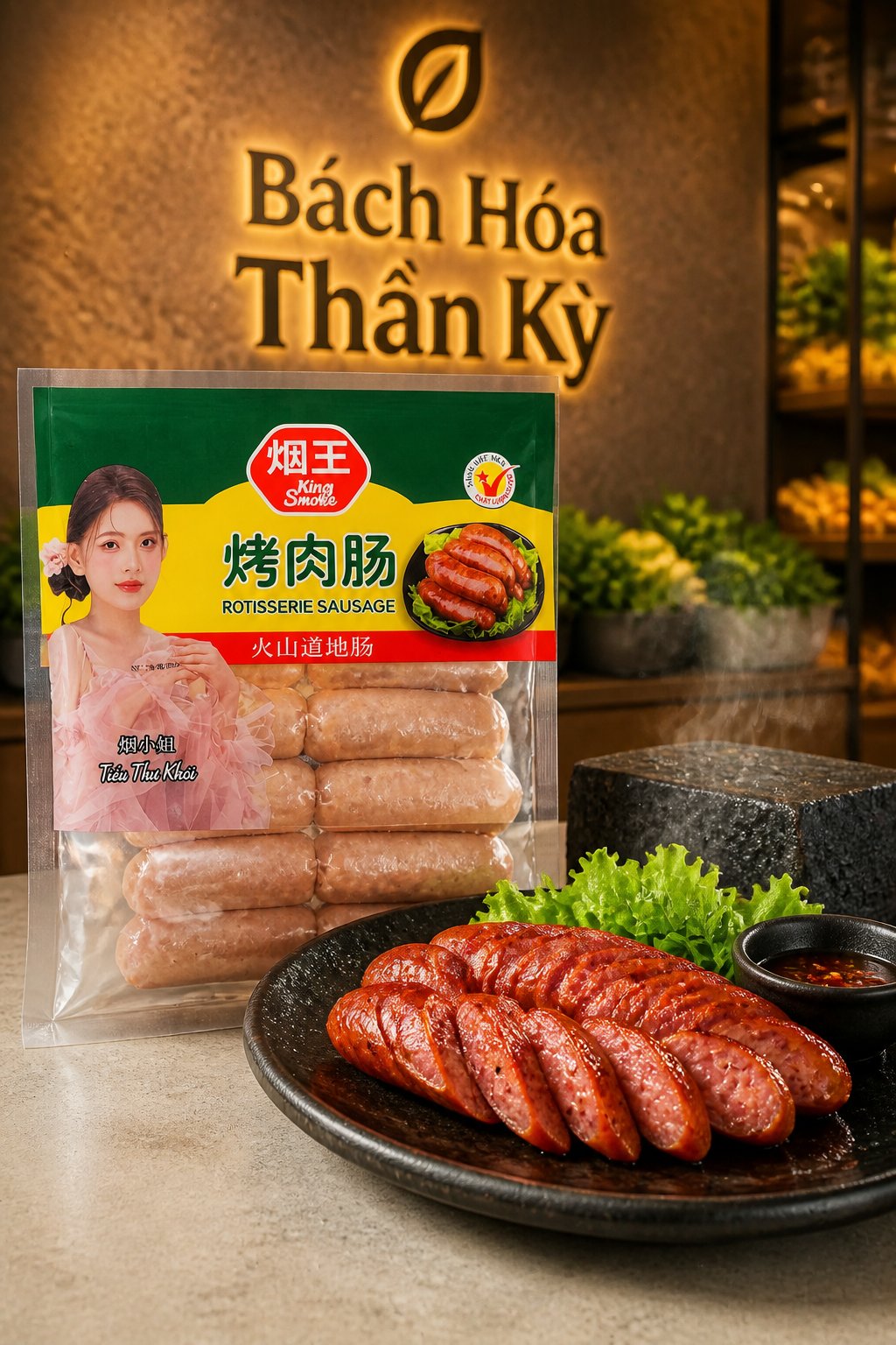 Lạp Xưởng Hà Khẩu - Gói 650gr (10cây)