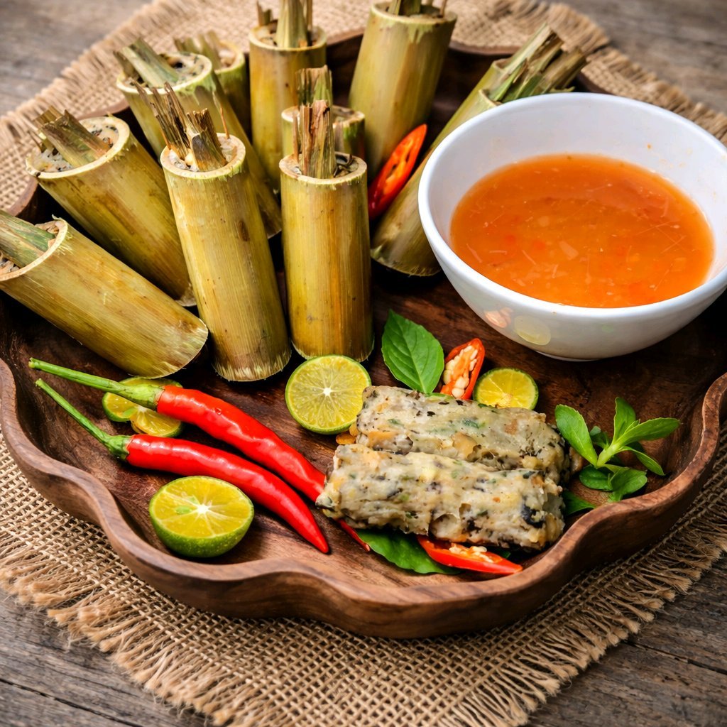 Ốc Nhồi Ống Lam - Vỉ (20ống)