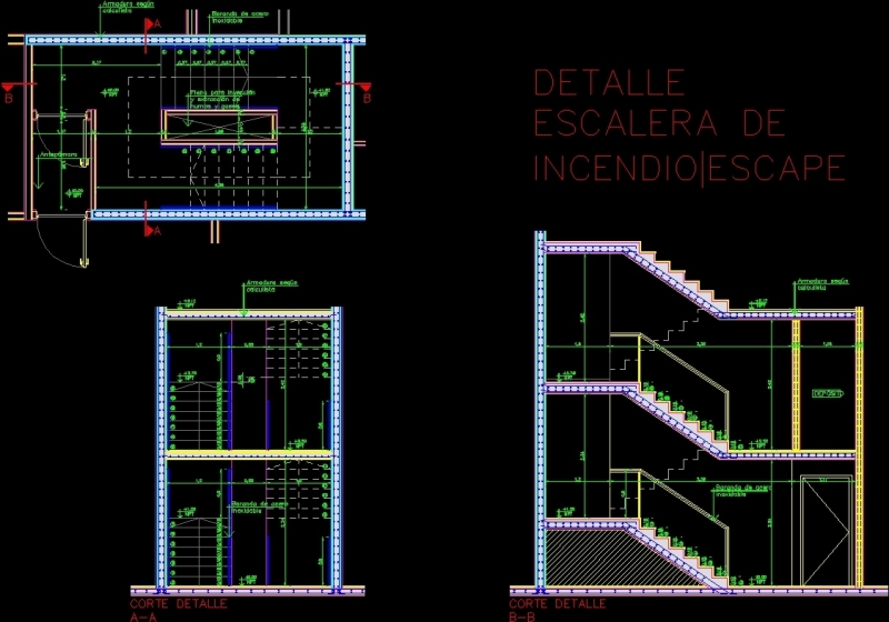thiết kế thang thoát hiểm