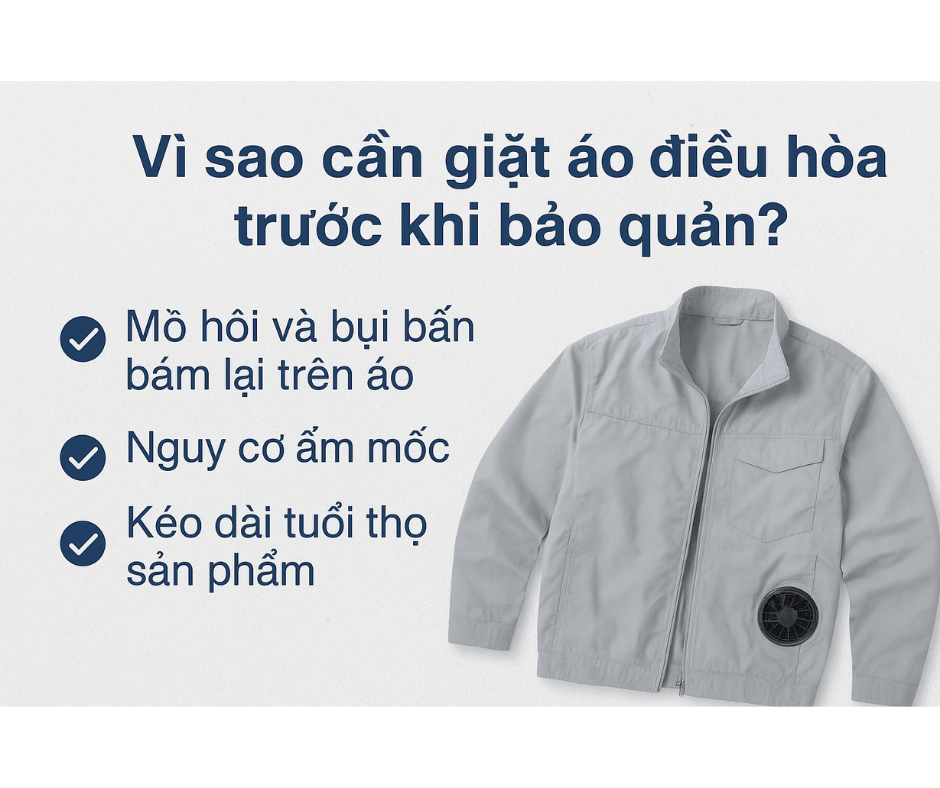 Áo điều hòa có cần giặt khô trước khi bảo quản không?