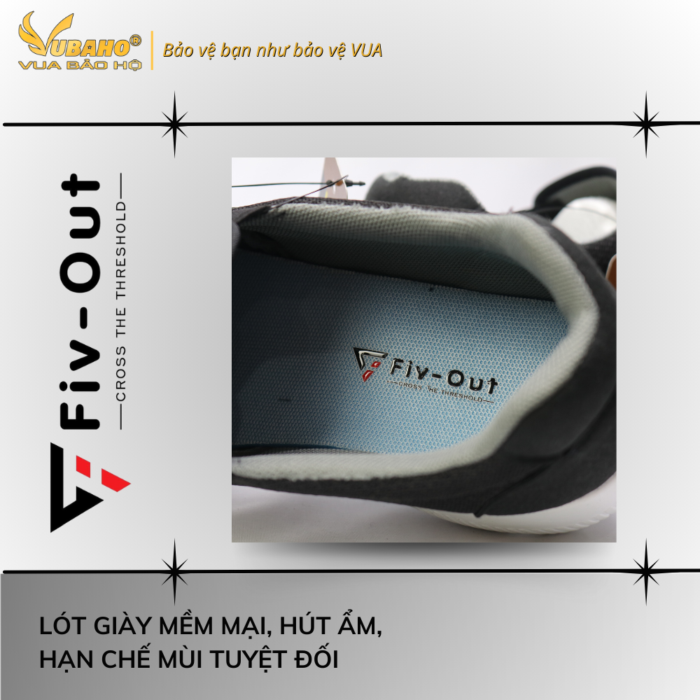 Giày thể thao chạy bộ Fiv Out J11 FV14 laceless black sports running shoes