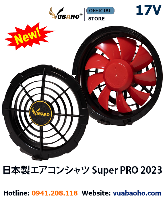 Phụ kiện áo điều hoà - Pin Áo điều hoà Yamako Nhật Bản  Super Pro 17V - 30.000MAH