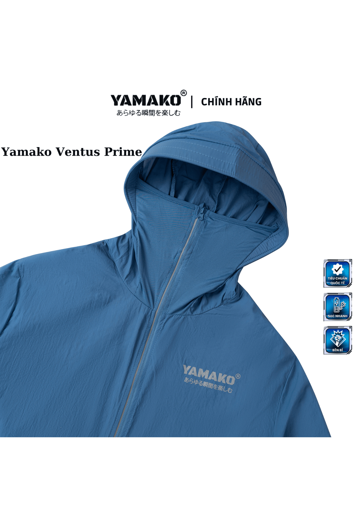 BỘ ÁO ĐIỀU HÒA YAMAKO HERO LIGHT 18V-20.000 MAH - VENTUS PRIME