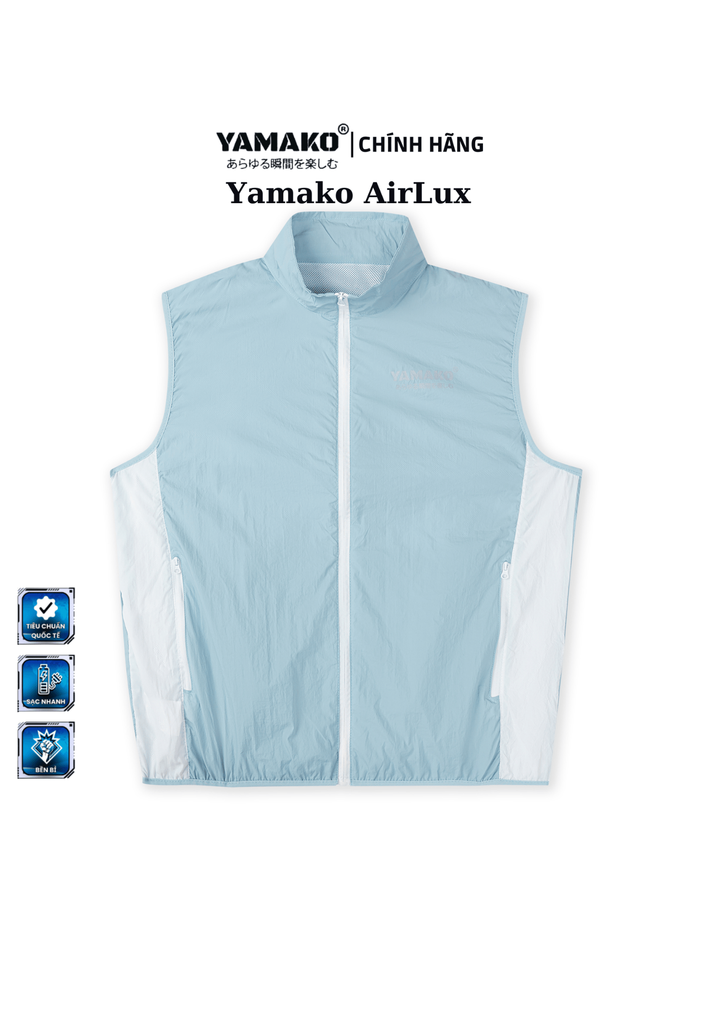 BỘ ÁO ĐIỀU HÒA YAMAKO HERO LIGHT 18V - 20.000 MAH - AIRLUX