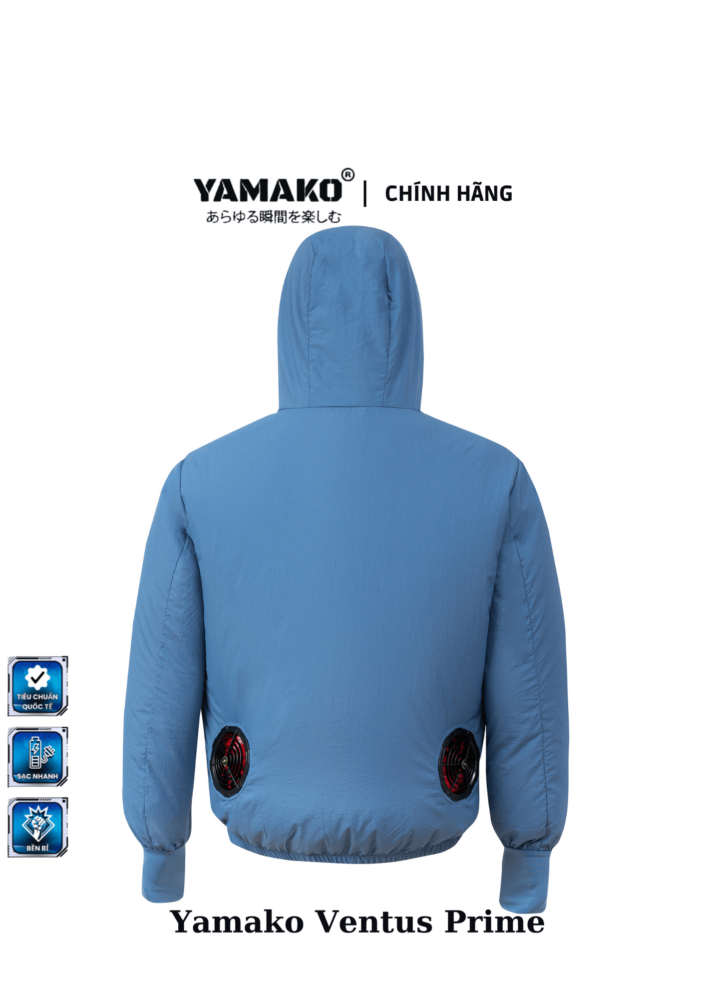 BỘ ÁO ĐIỀU HÒA YAMAKO HERO LIGHT 18V-20.000 MAH - VENTUS PRIME