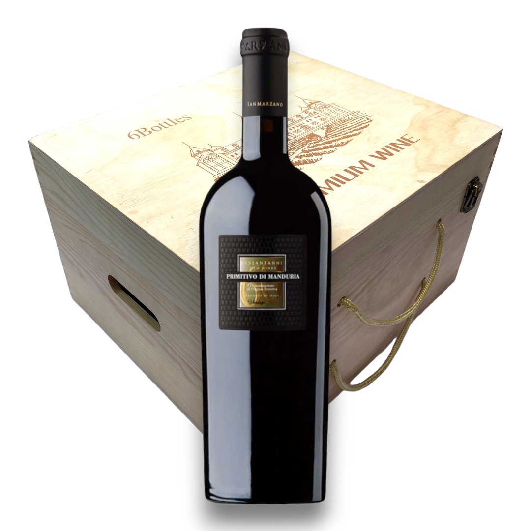 Thùng gỗ 6 chai rượu vang đỏ Ý Sessantanni Old Vines - vang 60 - Vintage 2017 - 750ml / 14.5%