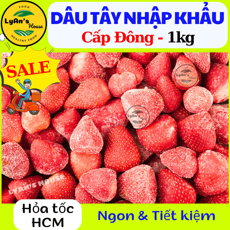 1Kg DÂU TÂY ĐÔNG LẠNH nhập khẩu