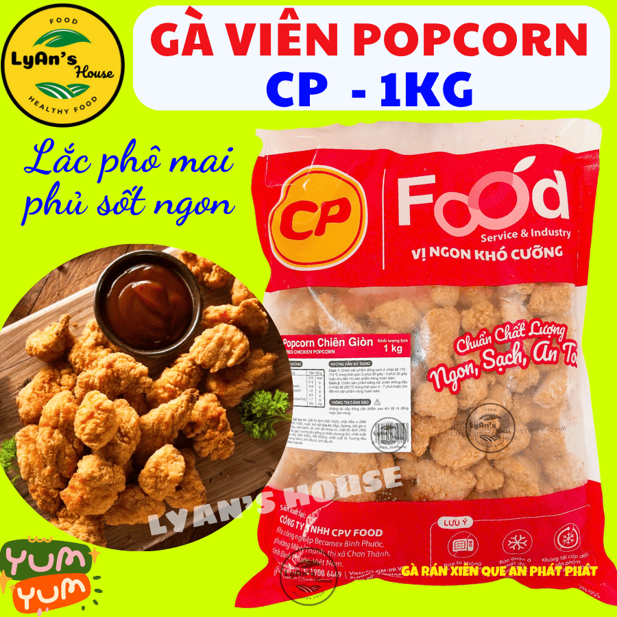 Gà Popcorn CP 1kg | Gà Viên Chiên Giòn – Giá Sỉ Cho Quán Ăn – Giao Nhanh HCM