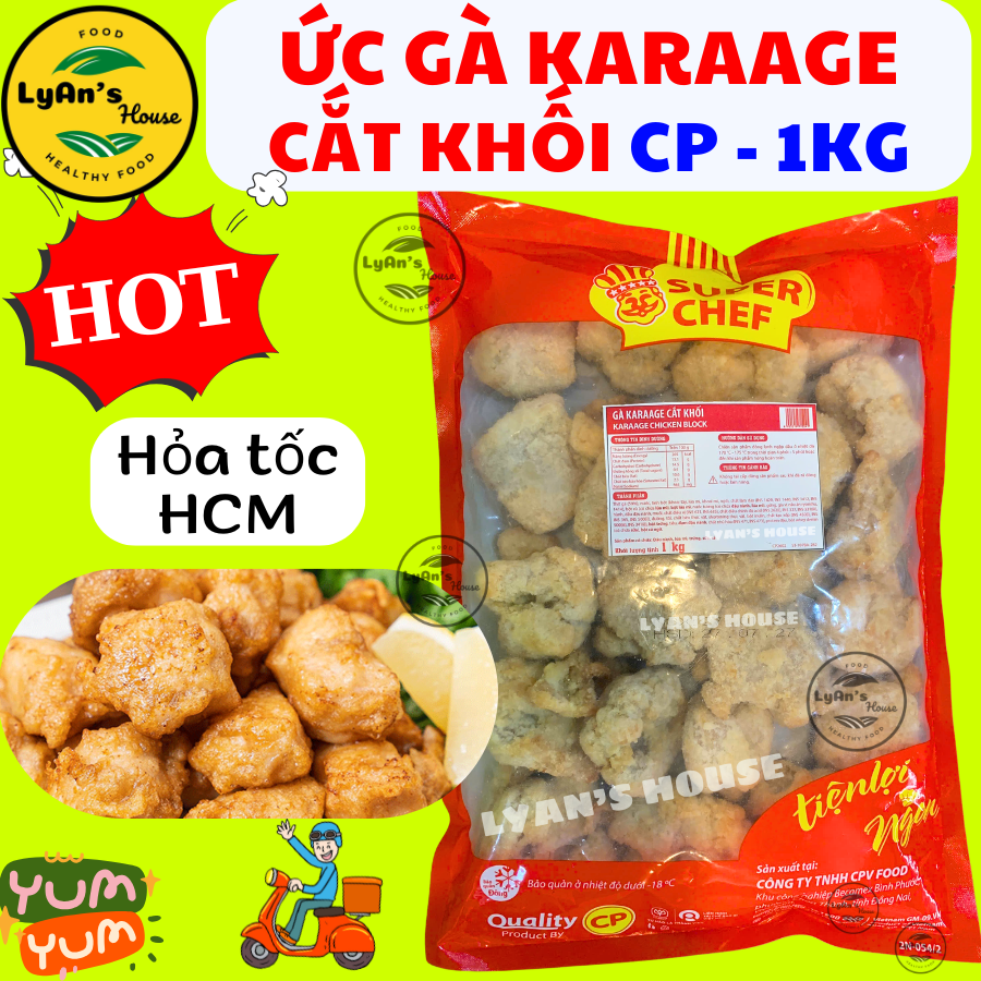 1Kg Gà Viên Karaage Cắt Khối CP