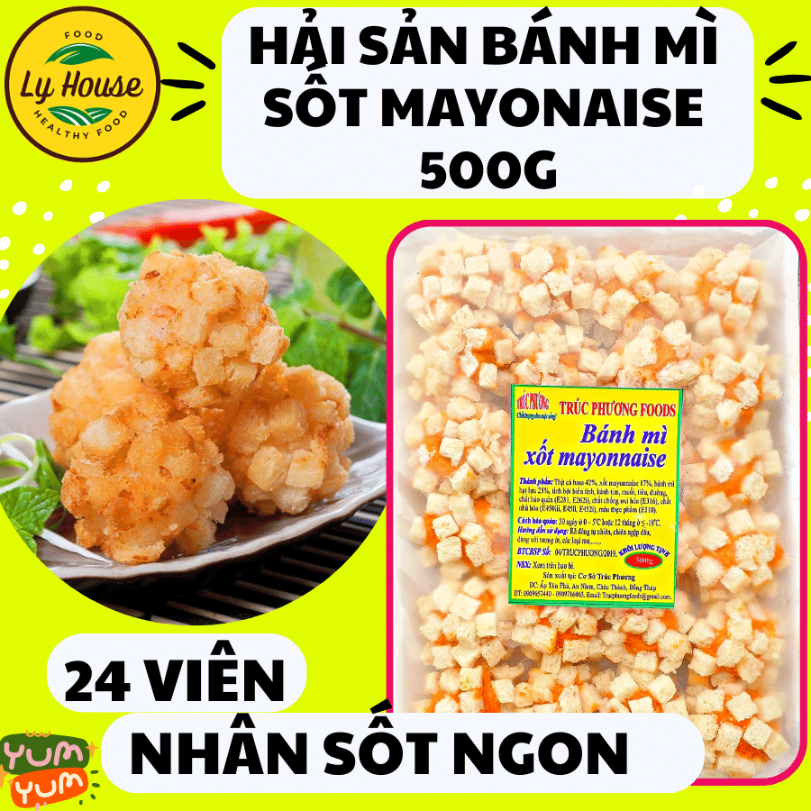 Hải Sản Bánh Mì Sốt Mayonaise Trúc Phương 500g - 24 Viên