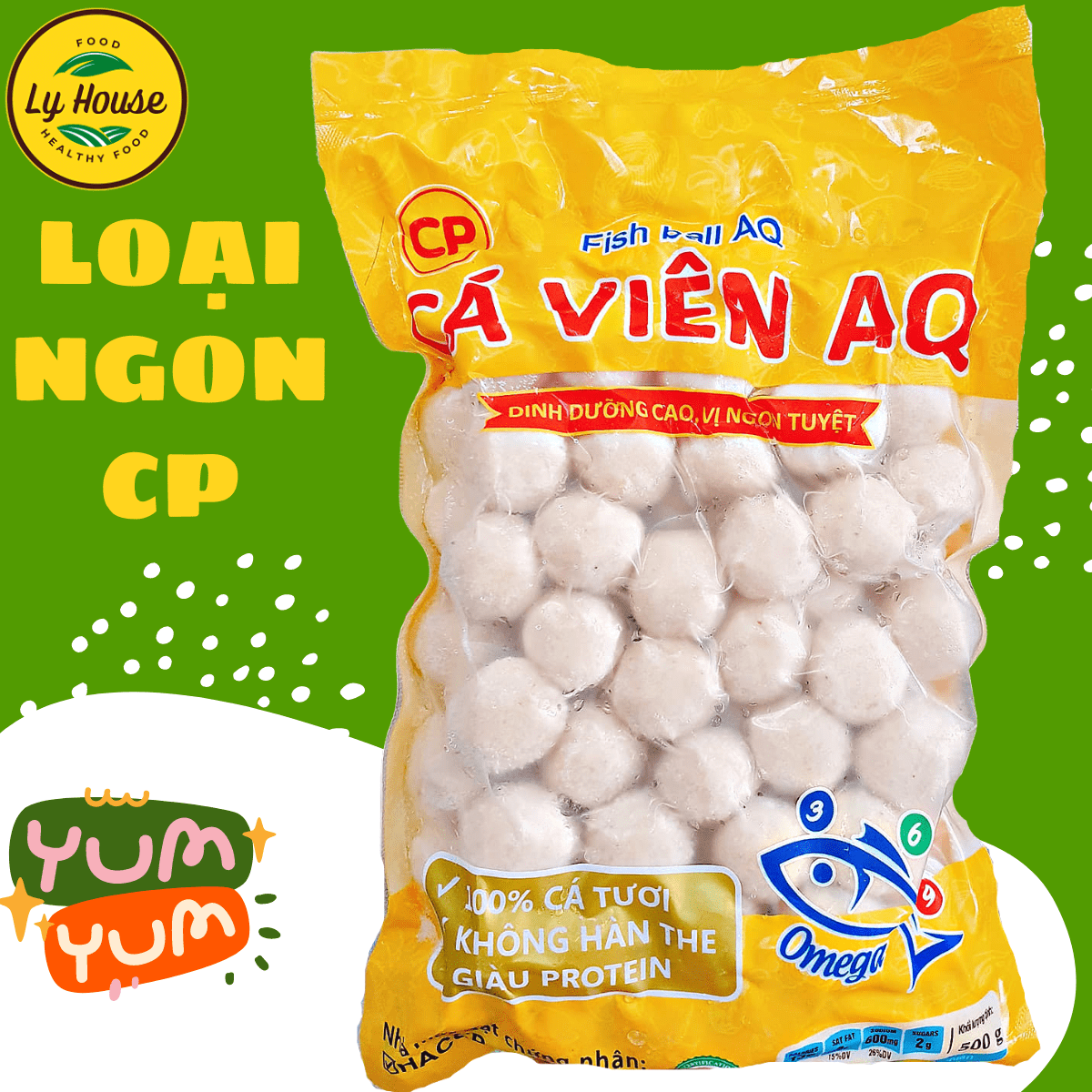 Cá viên AQ CP 500g