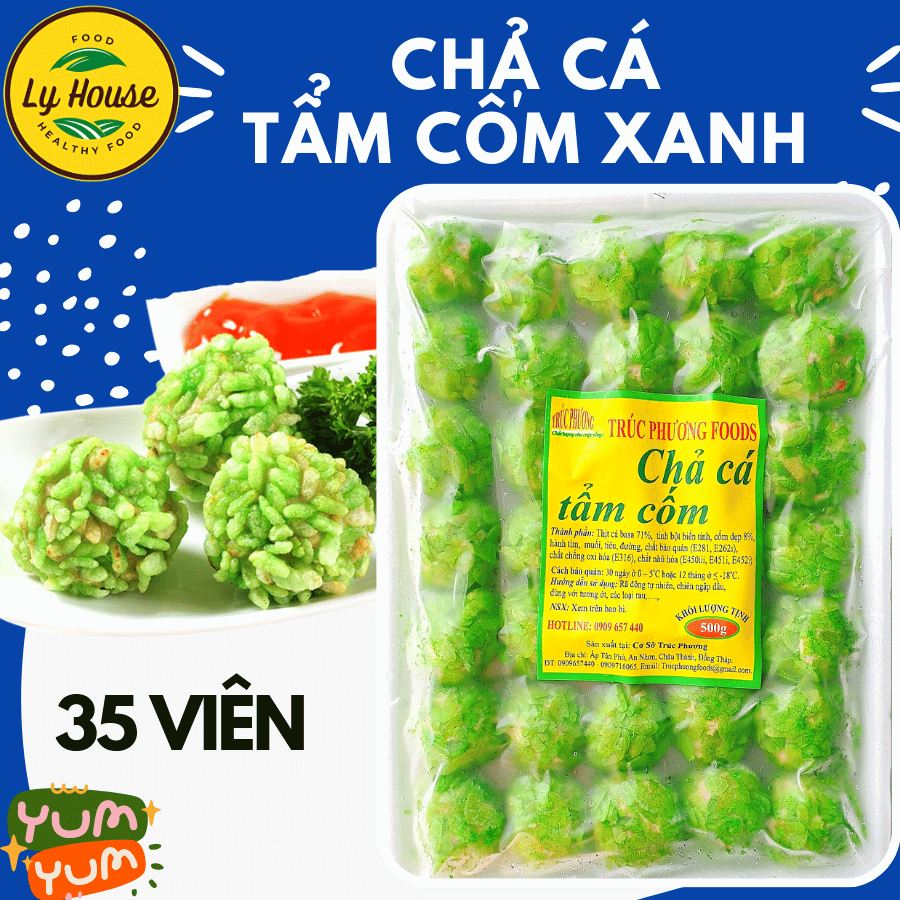 Chả Cá Tẩm Cốm Xanh Trúc Phương 500g | Món Ăn Vặt Chiên Giòn – Giá Sỉ