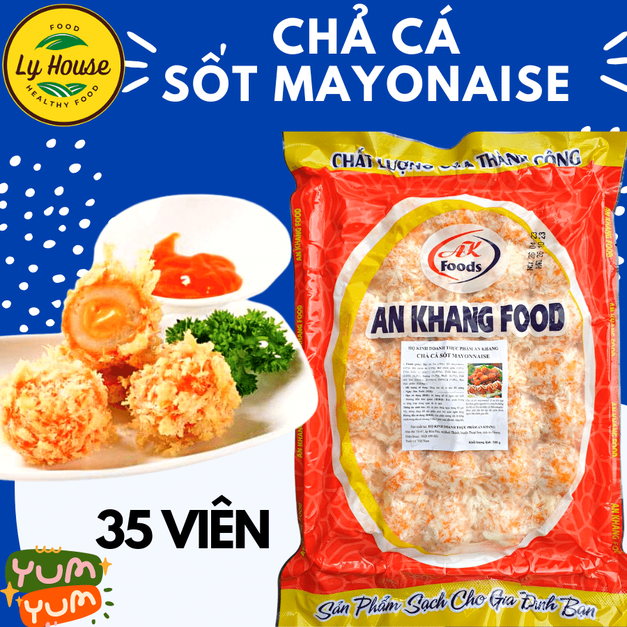 Chả cá sốt mayonaise (sốt cam) An Khang 500g