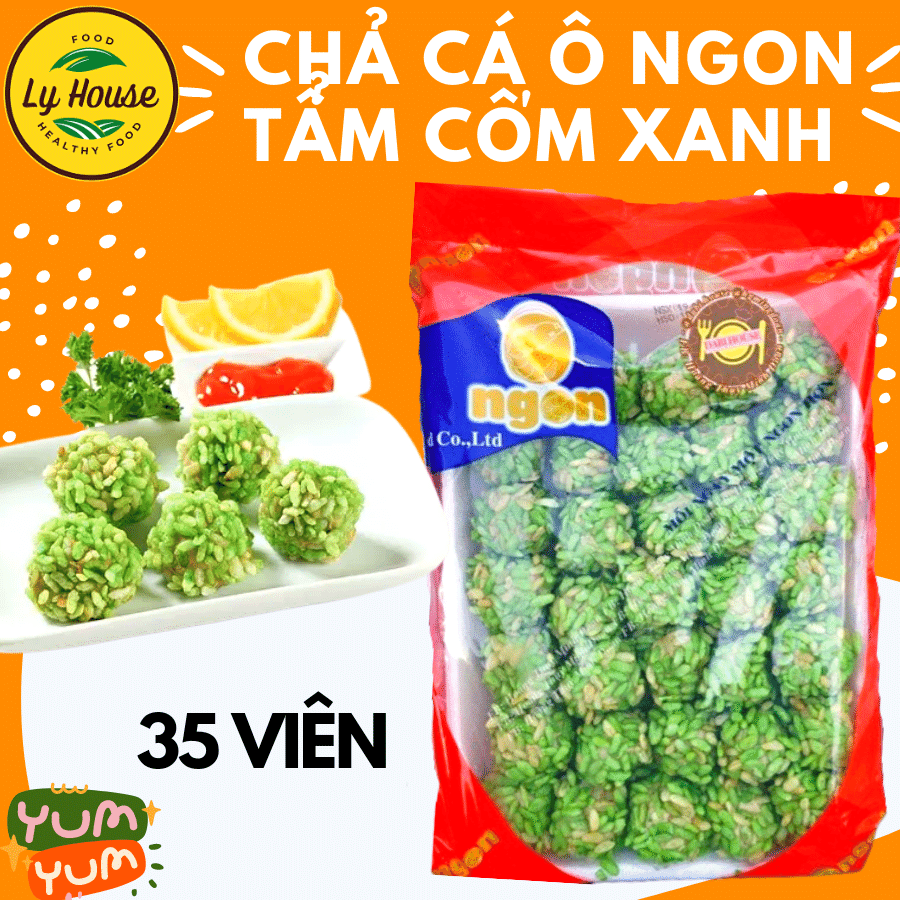 Chả cá tẩm cốm xanh Ô Ngon 500g