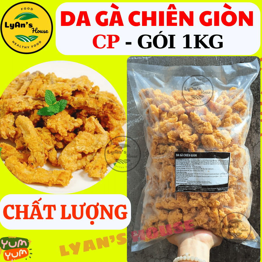 [SALE] DA GÀ CHIÊN GIÒN CP 1kg TẨM VỊ - Da Gà CP