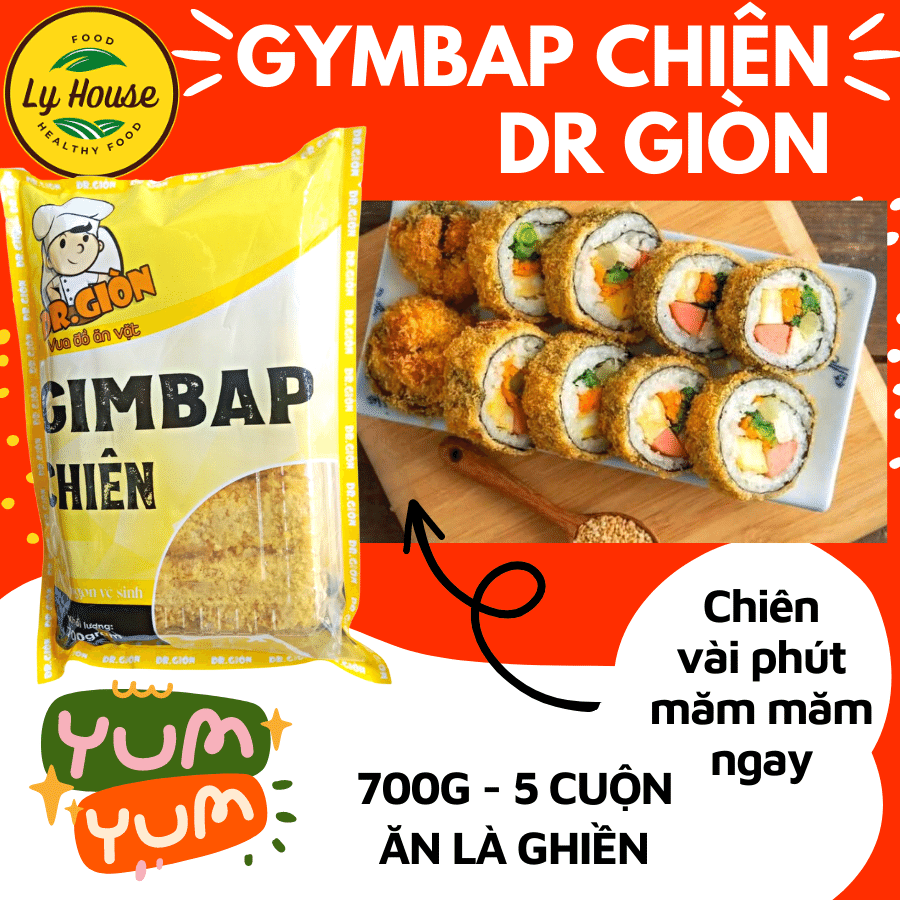 Cơm cuộn Gymbap Kimbap chiên Dr Giòn 800g 5 cuộn
