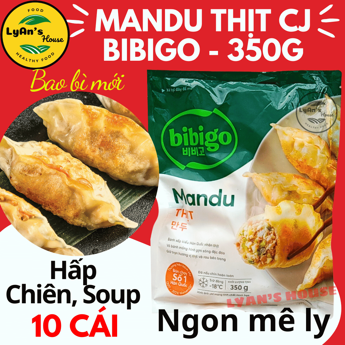 Bánh xếp Mandu Thịt CJ 350g 10 cái