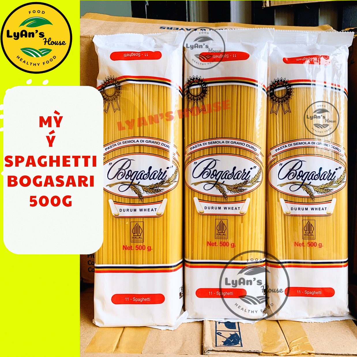 Mì Ý BOGASARI 500g Spaghetti (Loại Ngon)