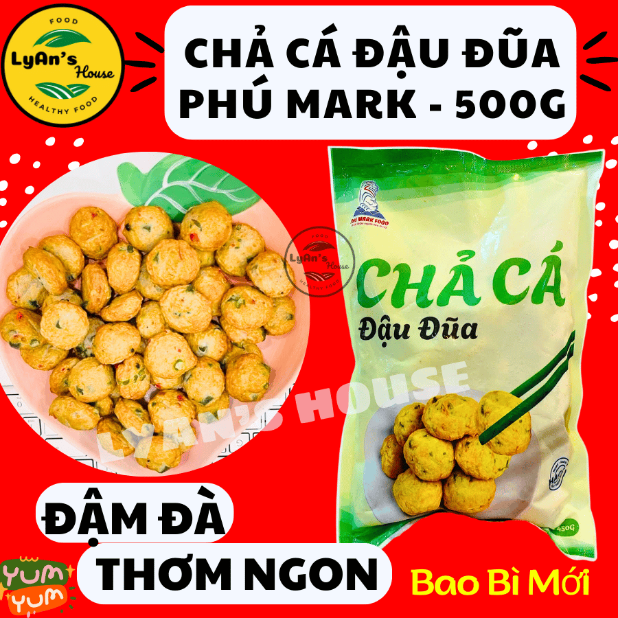 Chả Cá Đậu Đũa Phú Mark 500g (Bao Bì Mới) – Đặc Sản Đậu Đũa Thơm Ngon