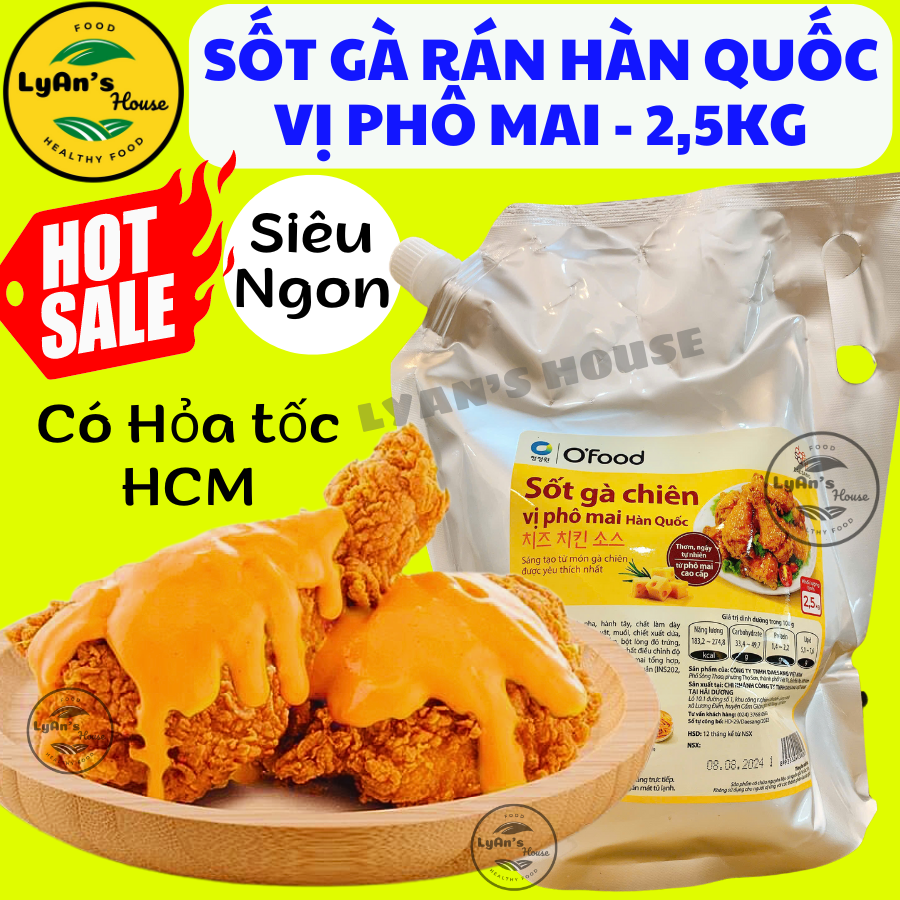 SỐT GÀ RÁN PHÔ MAI O'Food 2,5kg (Gói To, Sốt Phô Mai)