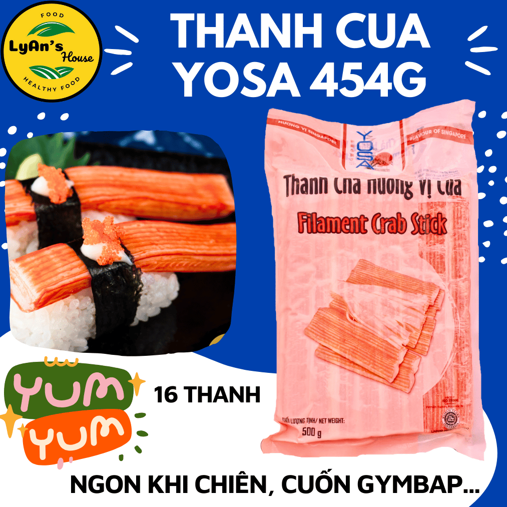 Thanh Cua Yosa 454g (16 thanh dài) – Giá sỉ lẩu, sushi – Giao nhanh HCM