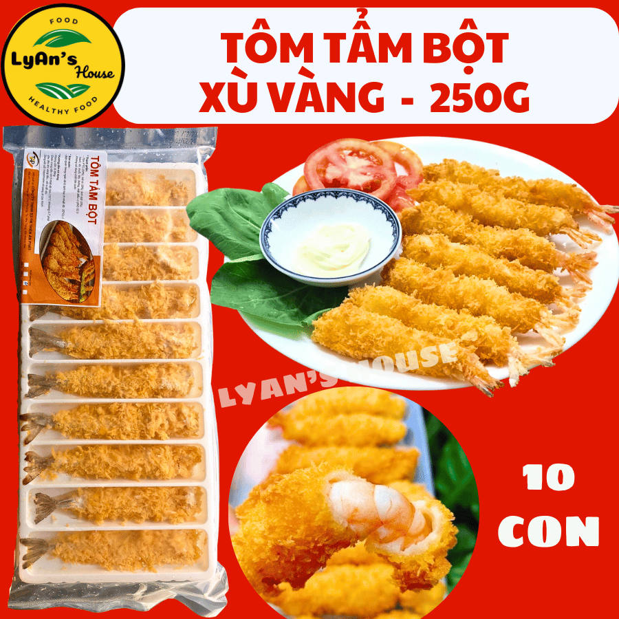Tôm Tẩm Bột Xù Vàng 250g - 10 con