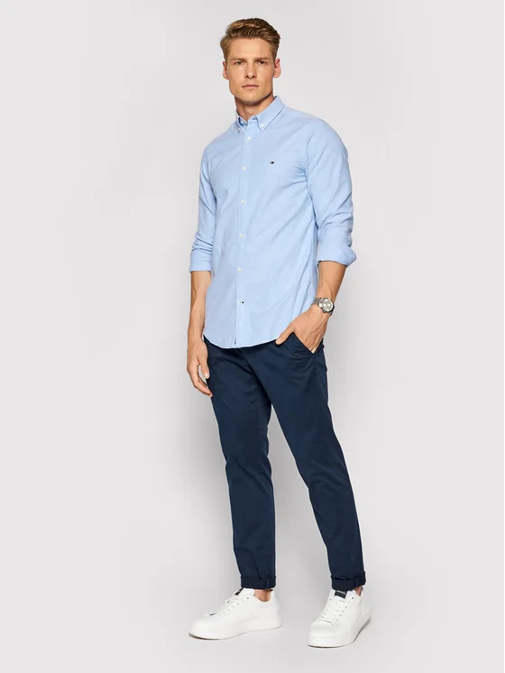 AO S MI NAM SLIM FIT MW0MW03745 474 BIG SIZE TOMMY HILFIGER NH P KH U CHINH HANG T Y