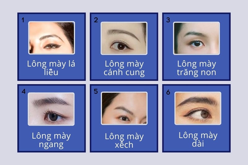 Các dáng mày đẹp, phong thuỷ tốt ở phụ nữ 