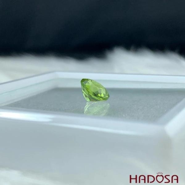 Mặt đá Hadosa Peridot tròn 9mm 5A tinh xảo 